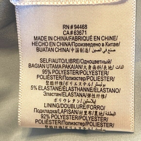 BCBGMAXAZRIA Strapless Crepe Gown Dress 6 Crystal Blue Party Cocktail Wedding - Picture 10 of 12